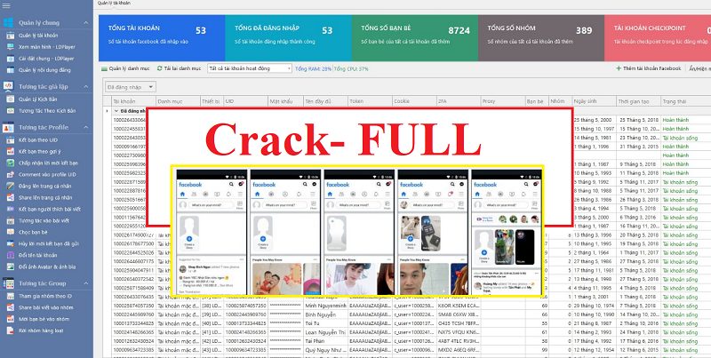 Crack tool phần mềm UpGo full source up care system facebook