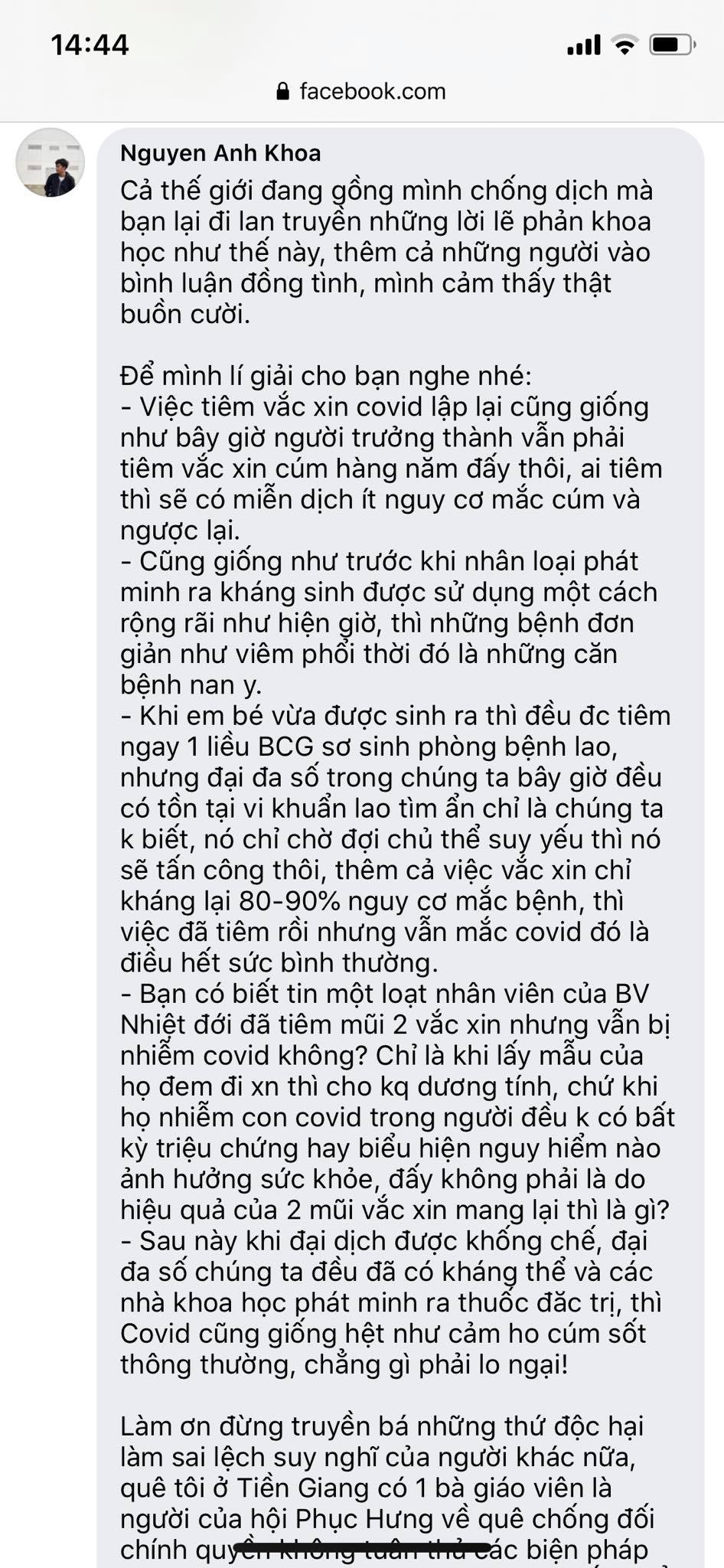 Dành gần 30ph để suy nghĩ rep cái cmt này cho đã cái nư, quê em ở Cai Lậy cũng bị 1 bà Phục Hưng từ SG về chống chính q 11 1626264904 727 Danh gan 30ph de suy nghi rep cai cmt nay