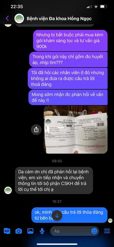 XÉT NGHIỆM COVID PP PCR TẠI HỒNG NGỌC BUỘC PHẢI MUA THÊM GÓI KHÁM SÀNG LỌC 900K NHƯNG VÀO KHÁM CHỈ ĐO HUYẾT ÁP VÀ NGHE N 6 1626712134 113 XET NGHIEM COVID PP PCR TAI HONG NGOC BUOC PHAI