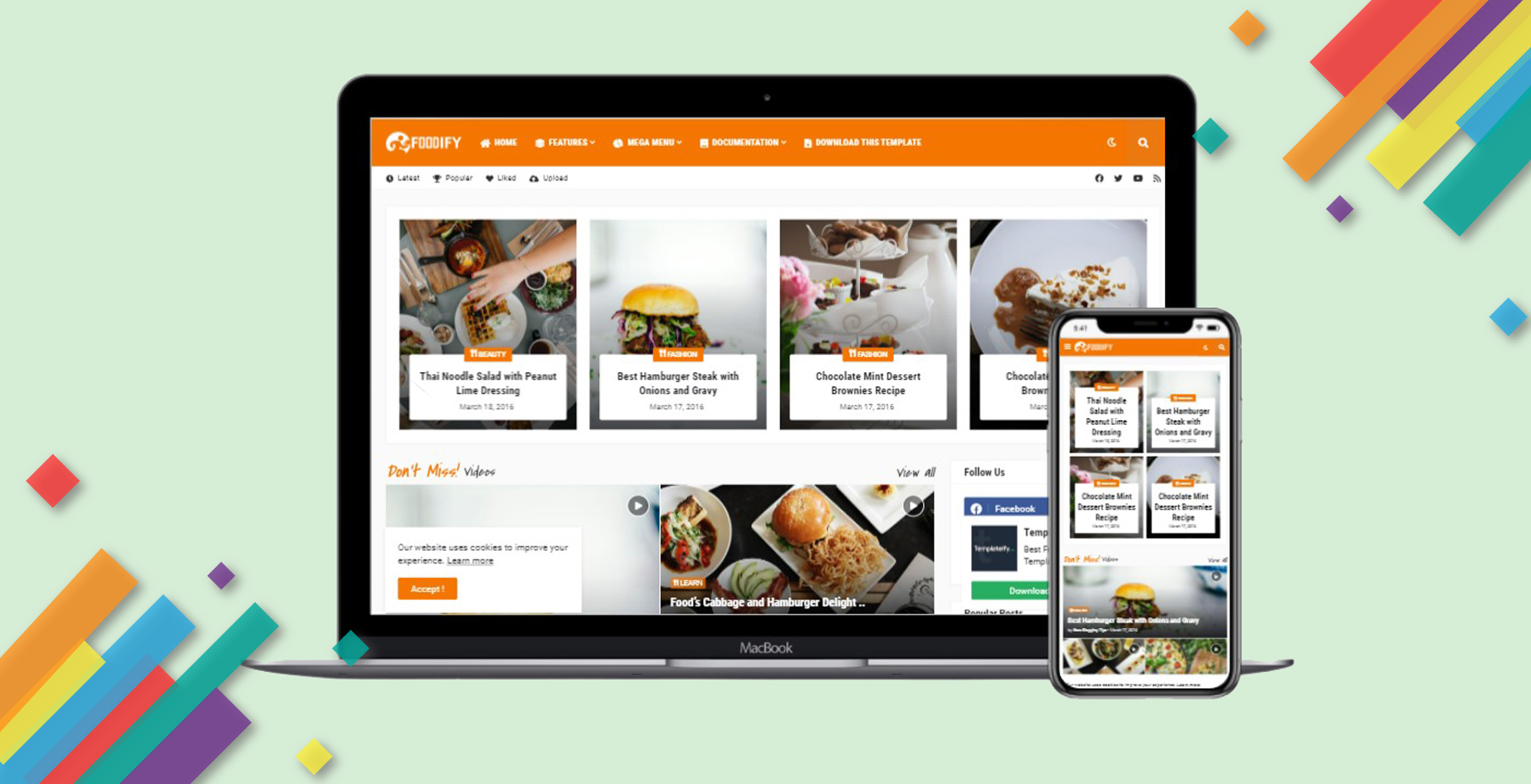 Foodify Premium Blogger Template Free Download
