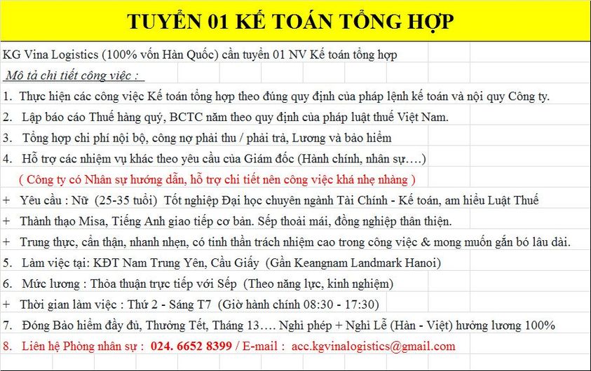KE TOAN TONG HOP Lam luon gan bo lau dai kgvinalogistic