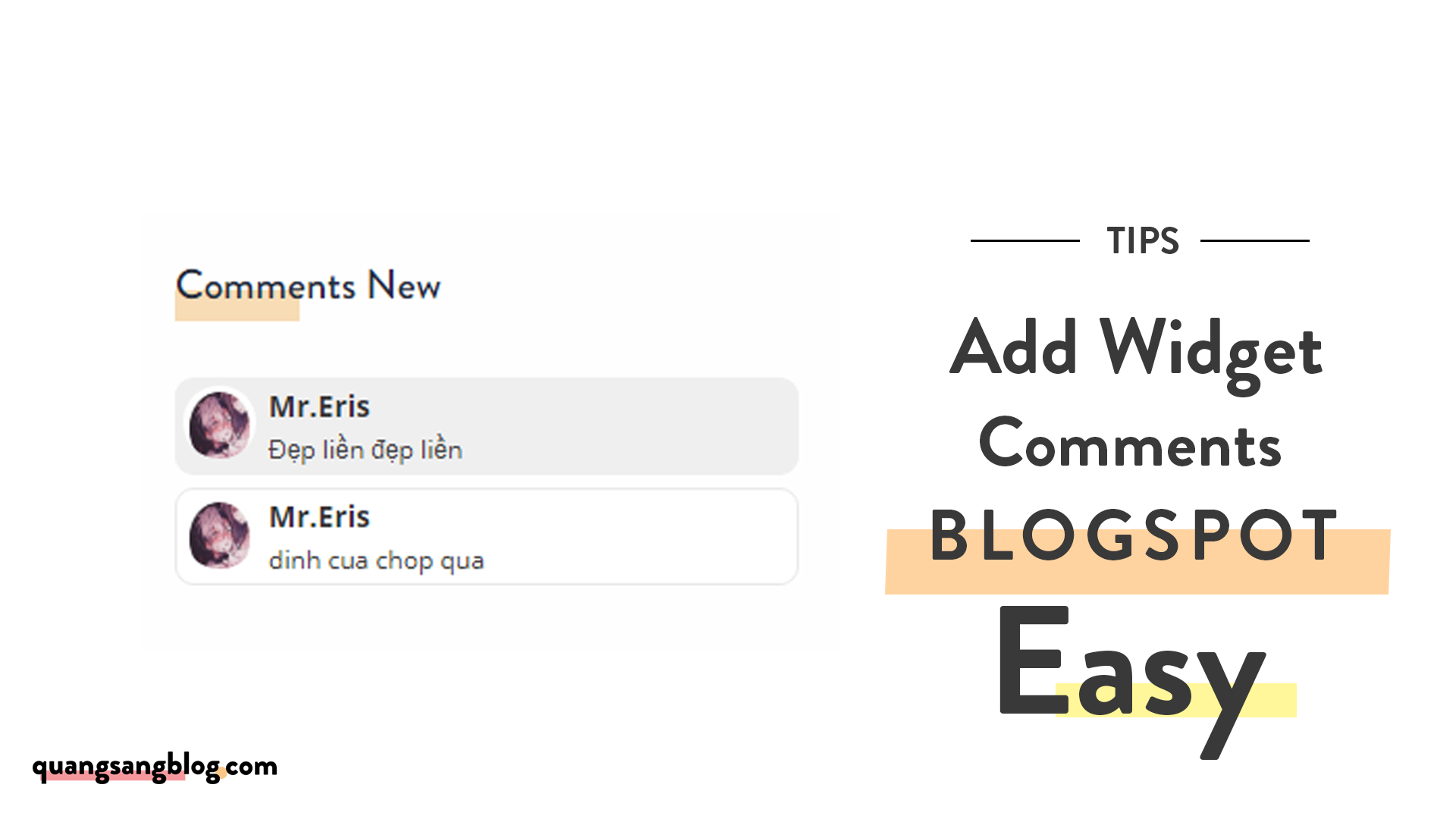 Add Widget Comments New BloggerBlospot Easy