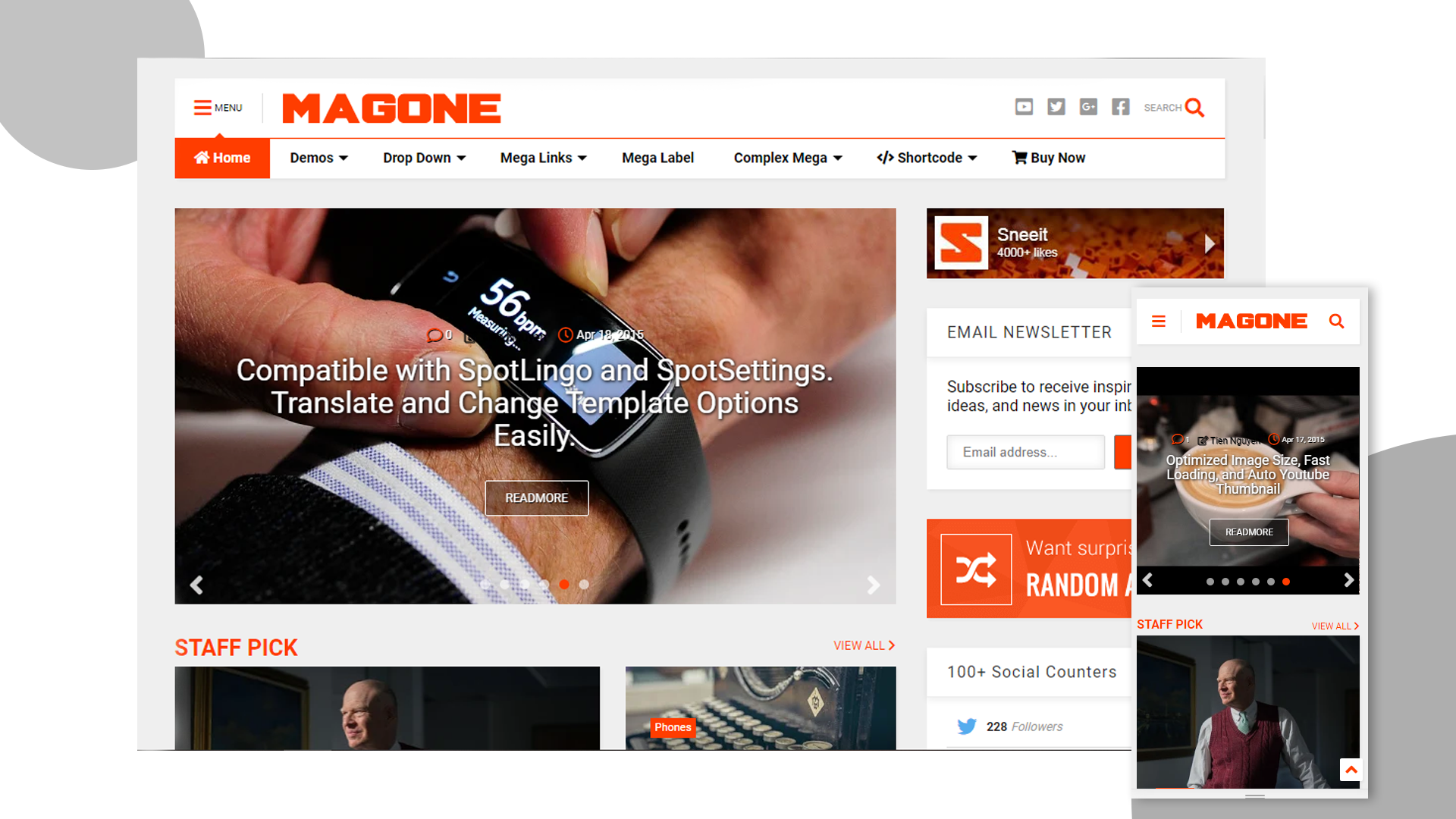 MagOne Template Responsive News Magazine Blogger