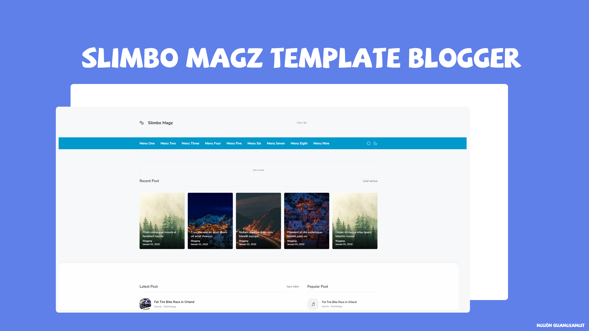 Template Slimo Magz Blogger