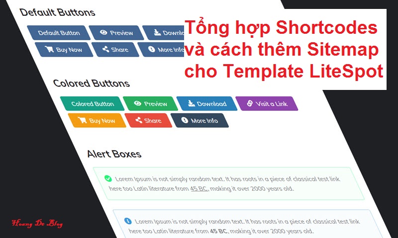 Tong hop Shortcodes va cach them Sitemap cho Template LiteSpot