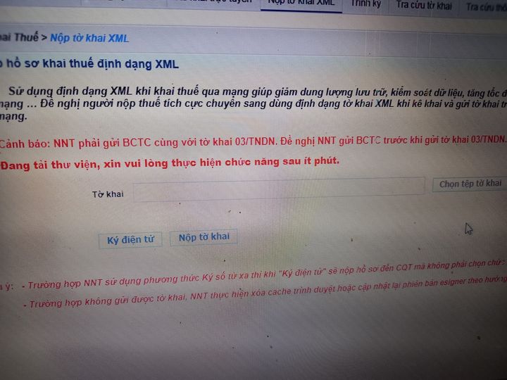 Hôm nay trang thuế có lỗi k vậy anh chị?  Em nộp báo cáo thuế sao ấn vào ” chọn …